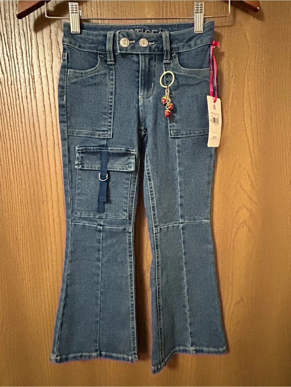 Justice Girl's Cargo Flare w/ Keychain